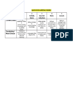 Dream Map Rubric