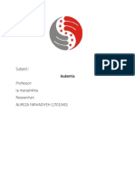 Subject: Leukemia Professor: Ia Marashkhia Researcher: Alireza Farhadiyeh (1701940)