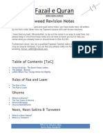 Fazail e Quran: Tajweed Revision Notes