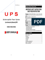 User S Manual: Important Safety Instructions Save These Instructions