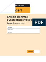 2018 Ks1 English GPS Paper2 Questions