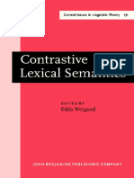 (Current Issues in Linguistic Theory 171) Edda Weigand - Contrastive Lexical Semantics (1998, John Benjamins)