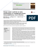 Herpes Zoster Could Be An Early Manifestation of Undiagnosed Human Immunodeficiency Virus Infection