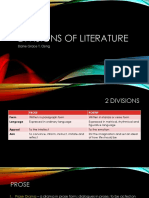 Divisions of Literature