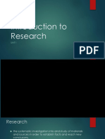 Introduction To Research