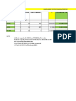 Clean Agent System Calculation Sheet Agent Volume Temprature Concentration S Flooding Factor