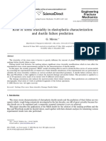 Role of Stress Triaxiality in Elastoplastic Characterization and Ductile Failure Prediction