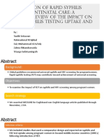 Introduction of Rapid Syphilis Testing in Antenatal Care: A Systematic Review of The Impact On HIV and Syphilis Testing Uptake and Coverage