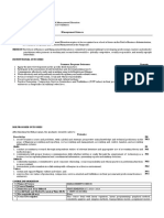 Management Science Syllabus