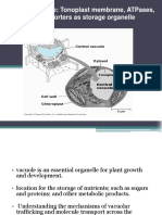 Plant Vacuole: Tonoplast Membrane, Atpases, Transporters As Storage Organelle