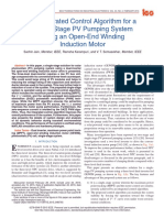 An Integrated Control Algorithm For A Single-Stage PV Pumping System Using An Open-End Winding Induction Motor