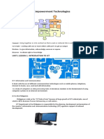 Empowerment Technologies: Unit 1 Lesson 1: Introduction To Ict