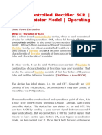 Silicon Controlled Rectifier SCR - Two Transistor Model - Operating Principle