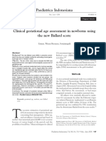 Clinical Gestational Age Assessment in Newborns Us