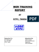 Summer Training Report On NTPC Tanda Ambedkar Nagar