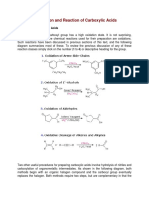 Preparation and Reaction of Carboxylic Acids