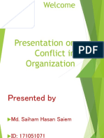 Conflict in Organization 