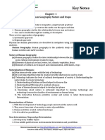 B1 12 Geography Key Notes CH 01 Human Geography Nature and Scope