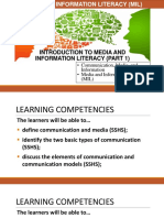 Introduction To Media and Information Literacy (Part 1)