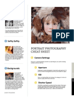 Portrait Photography Cheat Sheet