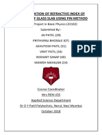 Determination of Refractive Index of Material of Glass Slab Using Pin Method PDF