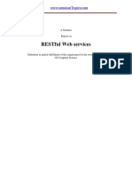 Restful Web Services: A Seminar Report On