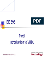 Introduction To VHDL: EE 595 EDA / ASIC Design Lab