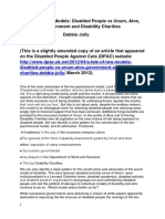 A Tale of Two Models Disabled People Vs PDF