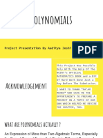 Polynomials: Project Presentation by Aaditya Joshi