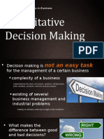 Lesson 2:: Quantitative Decision Making