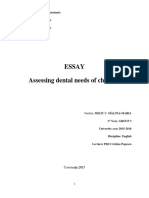 Essay Assessing Dental Needs of Children