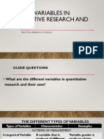 Lesson 4: Different Variables in Quantitative Research and Their Uses