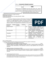 Course Syllabus On Assessment of Student Learning II