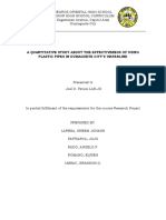 A Quantitative Study About The Effectiveness of Using Plastic Pipes in Dumaguete City'S Waterline