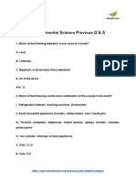 Environmental Science Question Papers