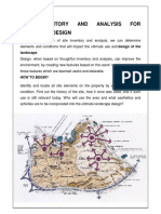 Site Inventory and Analysis For Landscape Design