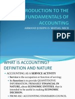 Introduction To The Fundamentals of Accounting