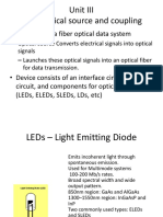 Unit III Fiber Optical Source and Coupling: - The Heart of A Fiber Optical Data System