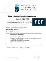 Electromagnetic Compatibility Exam 2014