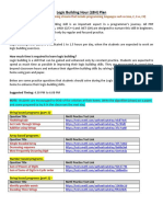 Logic Building Hour (LBH) Plan