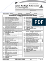 Report of Inspection, Testing & Maintenance: of Fire Pump Assemblies