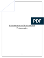 E-Commerce and E-Commerce Technologies