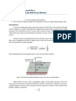 LAB MANUAL. EXPERIMENT 1. Viscosity of Fluids (Ball Drop Method)