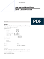 Programming and Data Structure: GATE CS Topic Wise Questions