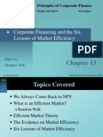 Corporate Financing and The Six Lessons of Market Efficiency