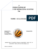 A Term Paper of Principle of Operating System On: Submitted To