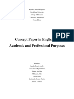 Concept Paper in English For Academic and Professional Purposes