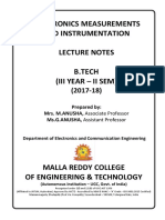 Electronics Measurements and Instrumentation