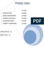 Food Inc.: Group No: 9 Section: D