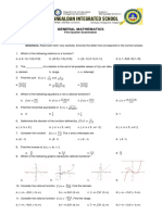 1st Quarter Exam - Gen Math - Final